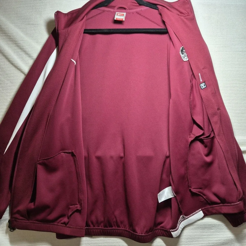 Nike IUPUI Jaguars Full Zip Track Jacket Mens Large‎ Maroon NikeFIT Dry